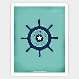 Ahoy Matey Sailor Art Sticker